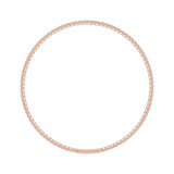 LADIES FLEXIBLE BANGLE 5 1/3CT ROUND DIAMOND 14K ROSE GOLD 