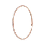 LADIES FLEXIBLE BANGLE 5 1/3CT ROUND DIAMOND 14K ROSE GOLD 