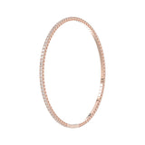 LADIES FLEXIBLE BANGLE 5 1/3CT ROUND DIAMOND 14K ROSE GOLD 