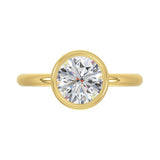 LADIES SOLITAIRE RING 2CT ROUND DIAMOND 14K YELLOW GOLD (CENTER STONE ROUND DIAMOND 2CT )