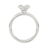 LADIES SOLITAIRE RING 2CT OVAL DIAMOND 14K WHITE GOLD (CENTER STONE OVAL DIAMOND 2CT )
