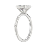 LADIES SOLITAIRE RING 2CT PRINCESS DIAMOND 14K WHITE GOLD (CENTER STONE PRINCESS DIAMOND 2CT )