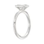 LADIES SOLITAIRE RING 2CT EMERALD DIAMOND 14K WHITE GOLD (CENTER STONE EMERALD DIAMOND 2CT )