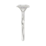 LADIES SOLITAIRE RING 2CT EMERALD DIAMOND 14K WHITE GOLD (CENTER STONE EMERALD DIAMOND 2CT )