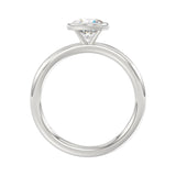 LADIES SOLITAIRE RING 1CT ROUND DIAMOND 14K WHITE GOLD (CENTER STONE ROUND DIAMOND 1CT )