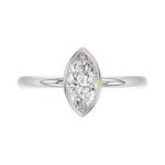 LADIES SOLITAIRE RING 1CT MARQUISE DIAMOND 14K WHITE GOLD (CENTER STONE MARQUISE DIAMOND 1CT )