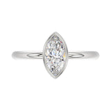 LADIES SOLITAIRE RING 1CT MARQUISE DIAMOND 14K WHITE GOLD (CENTER STONE MARQUISE DIAMOND 1CT )