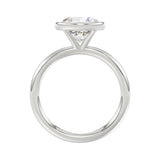 LADIES SOLITAIRE RING 3CT ROUND DIAMOND 14K WHITE GOLD (CENTER STONE ROUND DIAMOND 3CT )