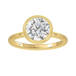 LADIES SOLITAIRE RING 3CT ROUND DIAMOND 14K YELLOW GOLD (CENTER STONE ROUND DIAMOND 3CT )
