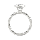 LADIES SOLITAIRE RING 3CT OVAL DIAMOND 14K WHITE GOLD (CENTER STONE OVAL DIAMOND 3CT )