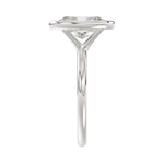 LADIES SOLITAIRE RING 3CT OVAL DIAMOND 14K WHITE GOLD (CENTER STONE OVAL DIAMOND 3CT )