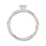 LADIES SOLITAIRE RING 1CT EMERALD DIAMOND 14K WHITE GOLD (CENTER STONE EMERALD DIAMOND 1CT )