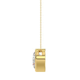 LADIES SOLITAIRE PENDANT 2CT ROUND DIAMOND 14K YELLOW GOLD
