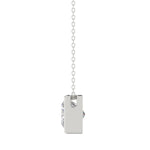 LADIES SOLITAIRE PENDANT 3CT PRINCESS DIAMOND 14K WHITE GOLD