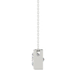 LADIES SOLITAIRE PENDANT 3CT PRINCESS DIAMOND 14K WHITE GOLD