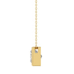 LADIES SOLITAIRE PENDANT 3CT PRINCESS DIAMOND 14K YELLOW GOLD