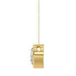 LADIES SOLITAIRE PENDANT 3CT ROUND DIAMOND 14K YELLOW GOLD