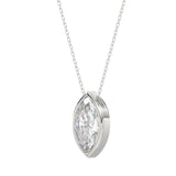 LADIES SOLITAIRE PENDANT 3CT MARQUISE DIAMOND 14K WHITE GOLD