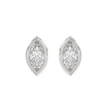 LADIES SOLITAIRE EARRINGS 3CT MARQUISE DIAMOND 14K WHITE GOLD