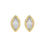 LADIES SOLITAIRE EARRINGS 3CT MARQUISE DIAMOND 14K YELLOW GOLD
