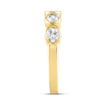 LADIES BAND 1CT OVAL DIAMOND 14K YELLOW GOLD