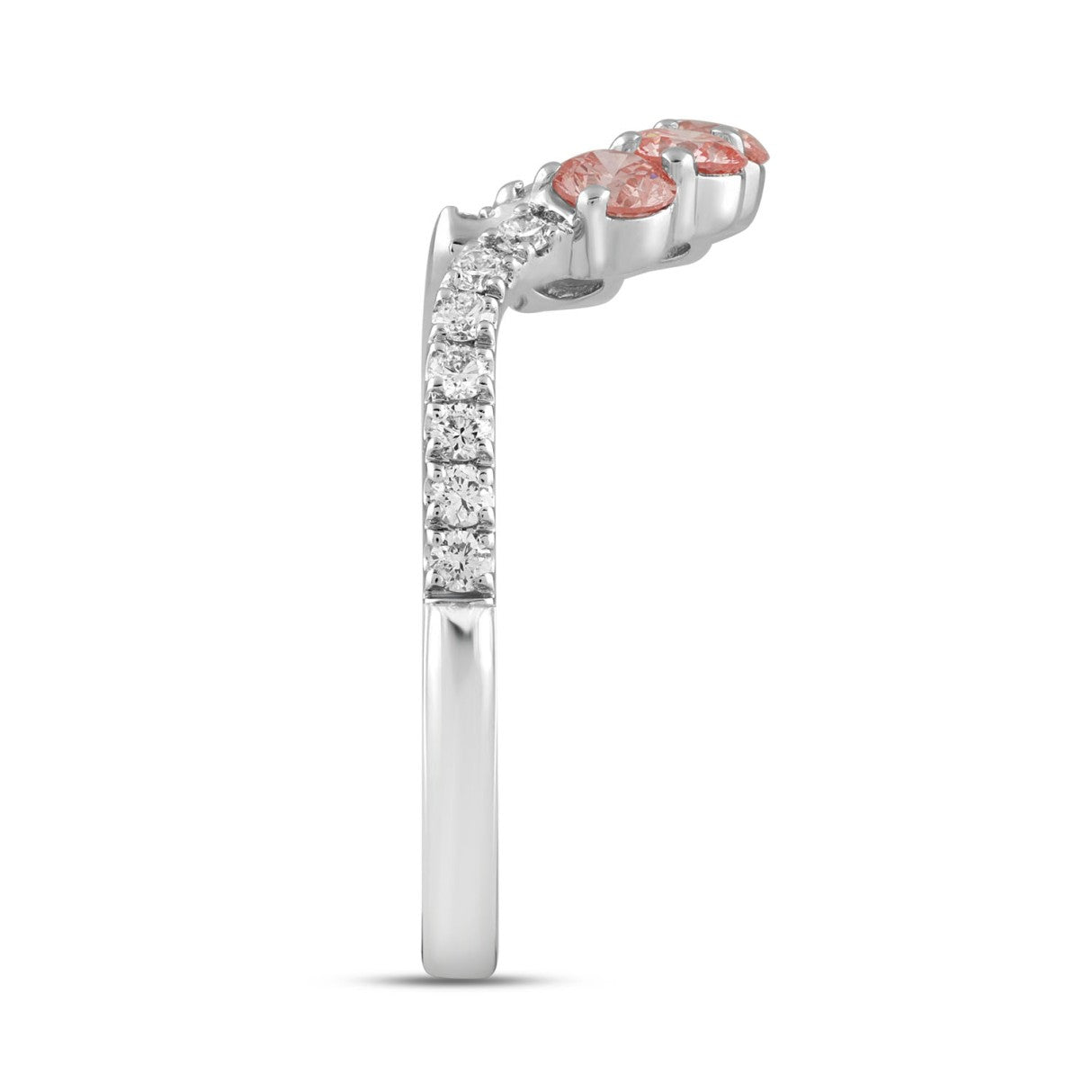 ETERNAL BLUSH COLLECTION 14K WHITE GOLD 3/4CT ROUND DIAMOND LADIES BAND
