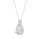 LADIES SOLITAIRE PENDANT 2 1/2CT PEAR DIAMOND 14K WHITE GOLD 