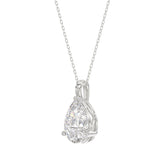 LADIES SOLITAIRE PENDANT 2 1/2CT PEAR DIAMOND 14K WHITE GOLD 