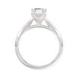 LADIES SOLITAIRE RING 2 1/2CT EMERALD DIAMOND 14K WHITE GOLD (CENTER STONE EMERALD DIAMOND 2 1/2CT)