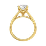 LADIES SOLITAIRE RING 2 1/2CT ROUND DIAMOND 14K YELLOW GOLD 
