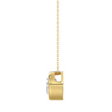LADIES SOLITAIRE PENDANT 2CT OVAL DIAMOND 14K YELLOW GOLD