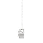 LADIES SOLITAIRE PENDANT 1CT OVAL DIAMOND 14K WHITE GOLD 
