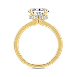 LADIES RING 2.20CT ROUND/OVAL DIAMOND 14K YELLOW GOLD (CENTER STONE OVAL DIAMOND 2.00CT)