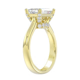 LADIES RING 3.25CT ROUND/EMERALD DIAMOND 14K YELLOW GOLD (CENTER STONE EMERALD DIAMOND 3.00CT)