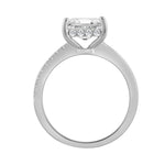 14K WHITE GOLD 2 1/3CT ROUND/EMERALD DIAMOND LADIES RING (CENTER STONE EMERALD DIAMOND 2.00CT)