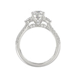 21K PLATINUM LADIES RING WITH 3.00CT ROUND/OVAL/HALF MOON/BAGUETTE DIAMONDS (CENTER STONE OVAL DIAMOND 2CT)