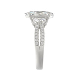 21K PLATINUM LADIES RING WITH 3.00CT ROUND/OVAL/HALF MOON/BAGUETTE DIAMONDS (CENTER STONE OVAL DIAMOND 2CT)