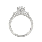 21K PLATINUM LADIES RING 2 3/4CT ROUND/PEAR/BAGUETTE DIAMOND (CENTER STONE PEAR DIAMOND 2CT)