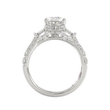 21K PLATINUM LADIES RING 2 3/4CT ROUND/PEAR/BAGUETTE DIAMOND (CENTER STONE PEAR DIAMOND 2CT)