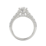21K PLATINUM LADIES RING 2 3/4CT ROUND/PEAR/BAGUETTE DIAMOND (CENTER STONE PEAR DIAMOND 2CT)