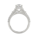 21K PLATINUM LADIES RING 4.00CT ROUND/OVAL/BAGUETTE DIAMOND (CENTER STONE OVAL DIAMOND 3CT)