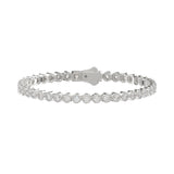 LADIES BRACELET 5.00CT ROUND DIAMOND 14K WHITE GOLD 