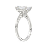 LADIES BRIDAL SET 3 7/8CT ROUND/EMERALD DIAMOND 14K WHITE GOLD (CENTER STONE EMERALD DIAMOND (2 1/2CT)