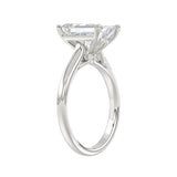 LADIES BRIDAL SET 3 7/8CT ROUND/EMERALD DIAMOND 14K WHITE GOLD (CENTER STONE EMERALD DIAMOND (2 1/2CT)