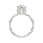 LADIES BRIDAL SET 3 5/8CT ROUND DIAMOND 14K WHITE GOLD (CENTER STONE ROUND DIAMOND 2.00CT)