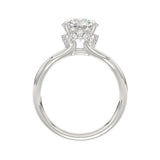 LADIES BRIDAL SET 3 5/8CT ROUND DIAMOND 14K WHITE GOLD (CENTER STONE ROUND DIAMOND 2.00CT)