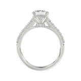 LADIES BRIDAL SET 5.00CT ROUND/EMERALD DIAMOND 14K WHITE GOLD (CENTER STONE EMERALD DIAMOND 3.00CT)