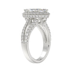 14K WHITE GOLD 3.00CT ROUND/MARQUISE DIAMOND LADIES RING (CENTER STONE MARQUISE DIAMOND 2CT)