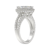 14K WHITE GOLD 3.00CT ROUND/MARQUISE DIAMOND LADIES RING (CENTER STONE MARQUISE DIAMOND 2CT)