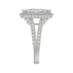 14K WHITE GOLD 3.00CT ROUND/MARQUISE DIAMOND LADIES RING (CENTER STONE MARQUISE DIAMOND 2CT)